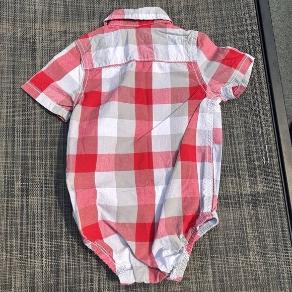 🍭Carters plaid cotton shirt all-in-one - Picture 3 of 5
